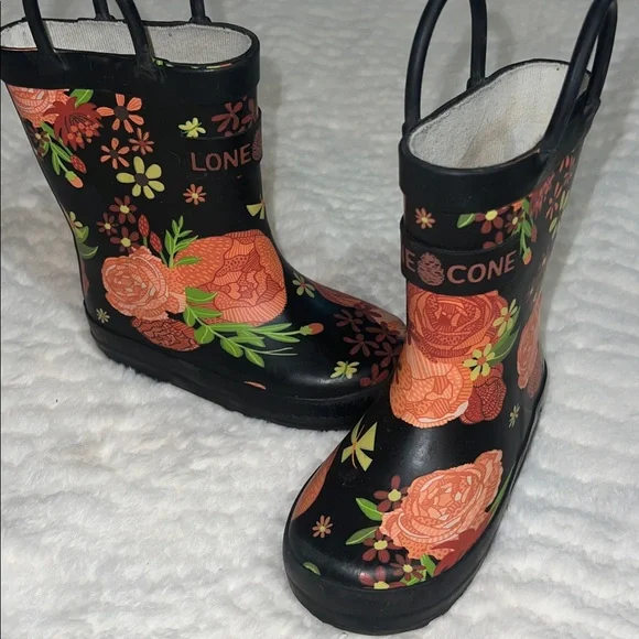 Lone Cone Kids Floral Rain Boots kids toddler size 5 - Picture 4 of 6
